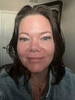 A customer wearing the device